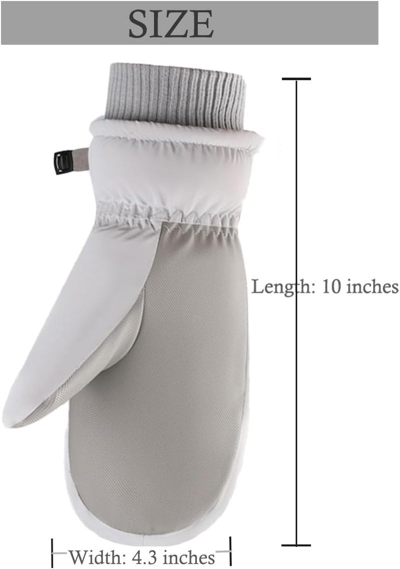 Eohak Winter Ski Mittens for Women Men - Warm Water-repellent Snow Mittens for Cold Weather - Image 2